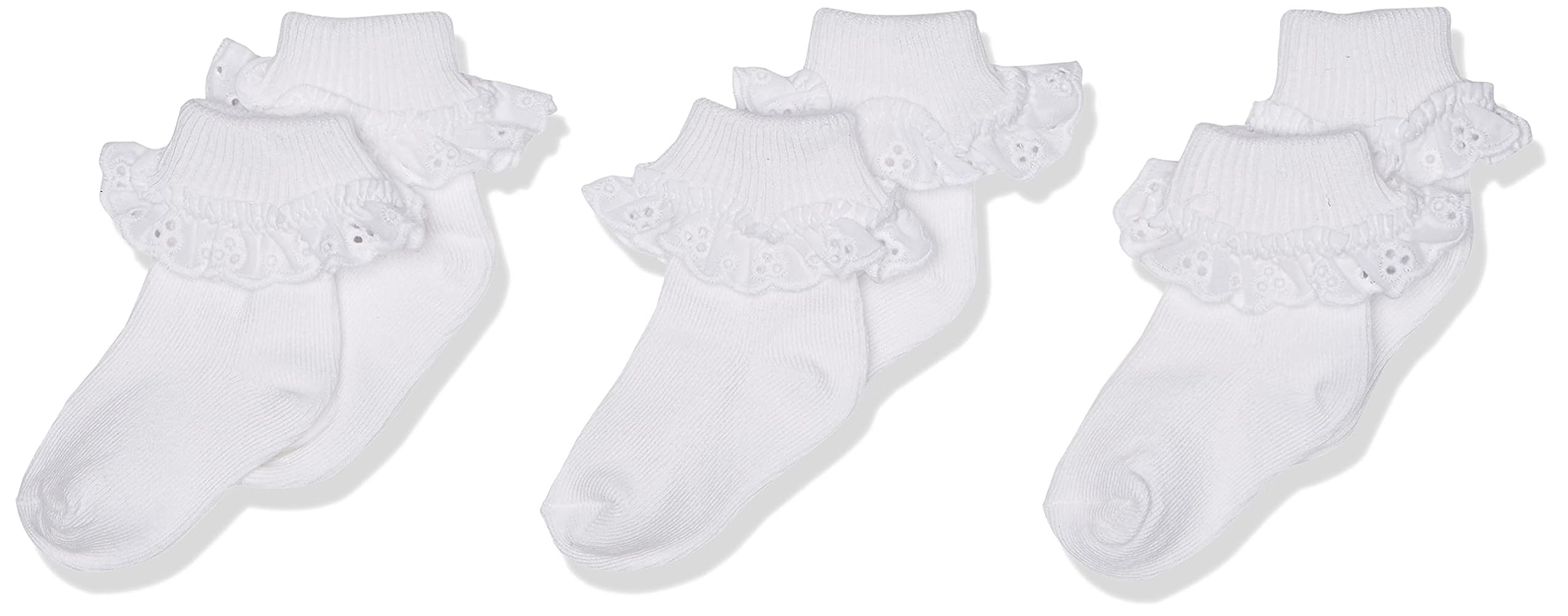 Jefferies Socks Baby-Girls Newborn Eyelet Lace Socks 3 Pair Pack | Amazon (US)