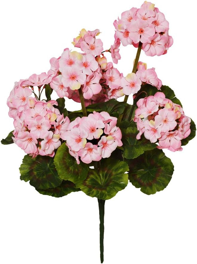 Floristrywarehouse Geranium Bunch Faux Silk Artificial 18.5 Inches x 9 Heads Pink | Amazon (US)