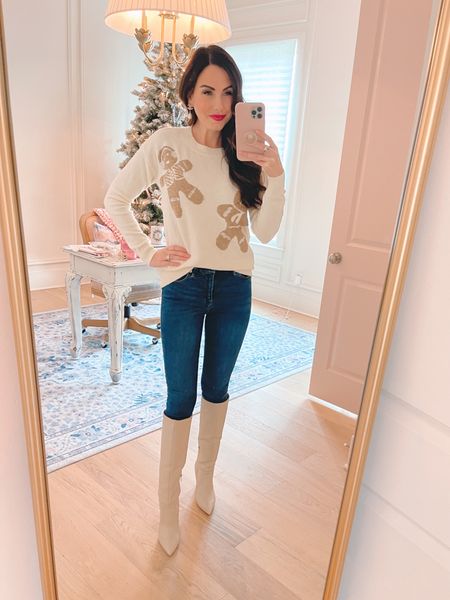 Such a cute and cozy soft holiday sweater! Love the ginger bread cookies on it! On sale right now from LOFT holiday collection  

#LTKHoliday #LTKunder100 #LTKsalealert