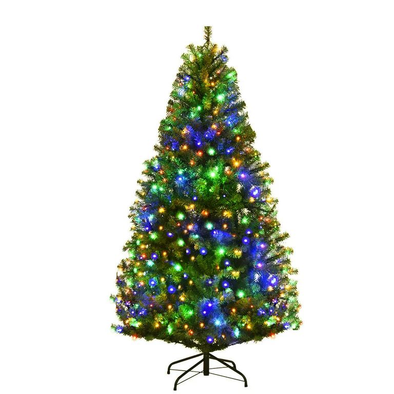 Gymax 4' Pre Lit Artificial Christmas Tree Premium Hinged w/ 100 LED Lights & Stand | Walmart (US)