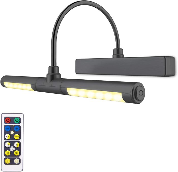 LUXSWAY Wireless Picture Light Battery Operated, Remote Control Painting Light with Rotatable Hea... | Amazon (US)