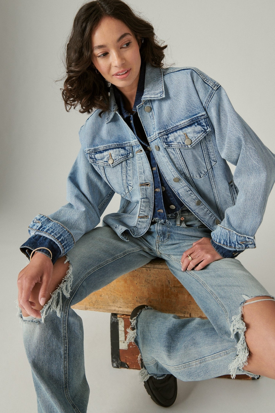RELAXED DENIM TRUCKER JACKET | Lucky Brand