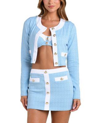 L'AGENCE Adaline Color Blocked Swim Cover-Up Cardigan & Coco Color Blocked Skirt Cover-Up | Bloom... | Bloomingdale's (US)