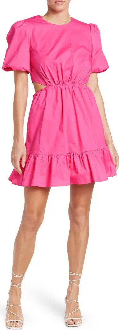 WAYF Cutout Short Sleeve Fit & Flare Minidress | Nordstromrack | Nordstrom Rack