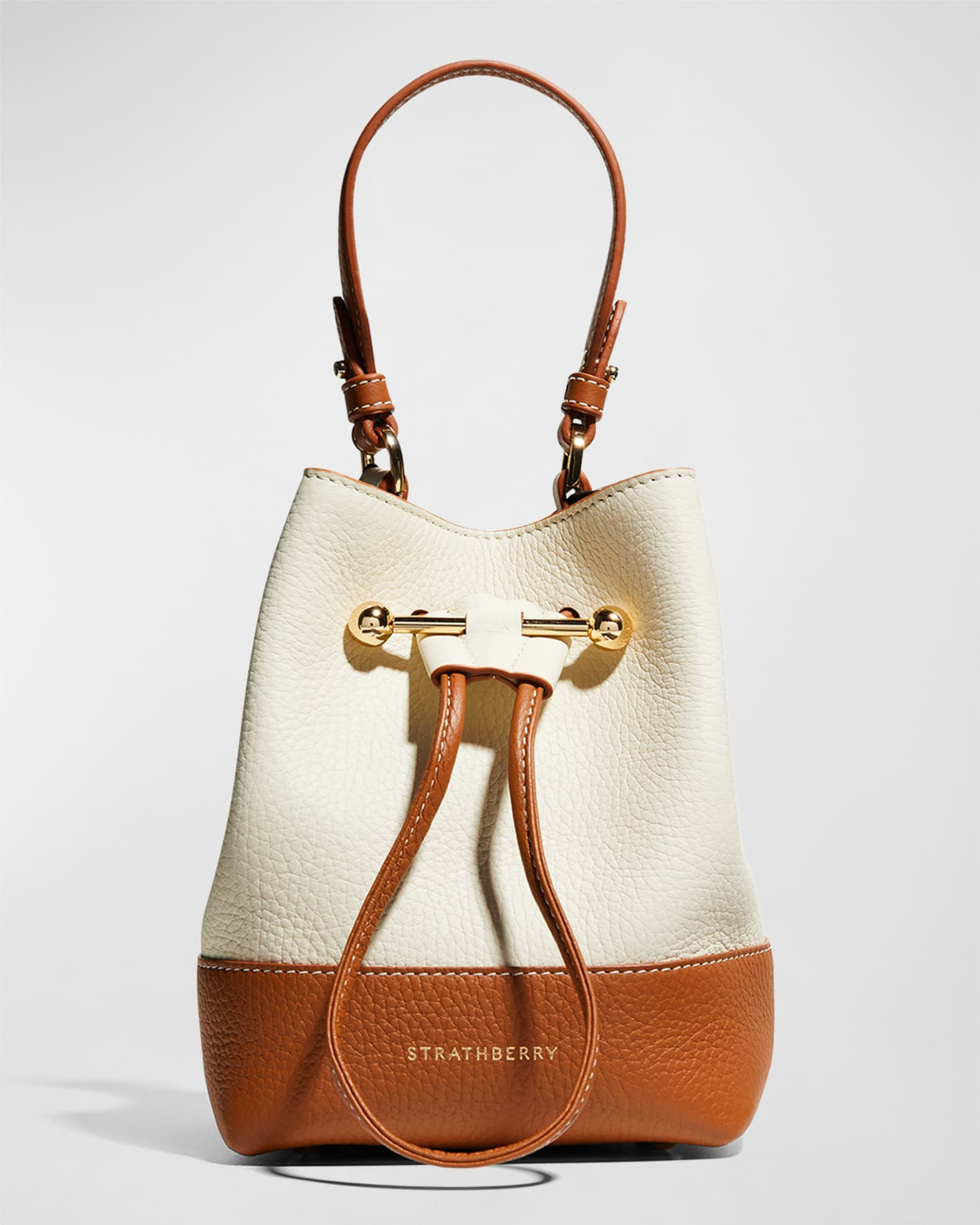 STRATHBERRY Lana Osette Leather Bucket Hobo Bag | Neiman Marcus