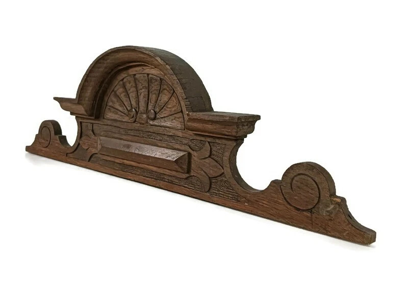 Gorgeous antique hand carved wood wooden pediment over door architectural reclai | eBay US