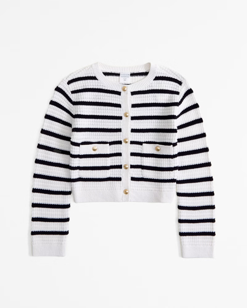 collarless sweater jacket | Abercrombie & Fitch (US)