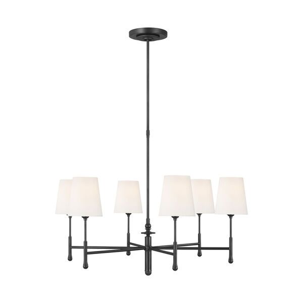 Capri Aged Iron 34-Inch Six-Light Chandelier | Bellacor