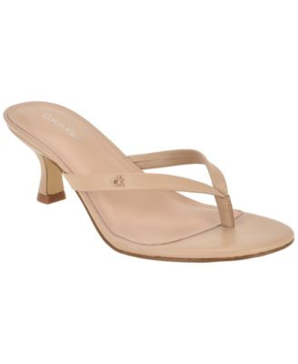 Calvin Klein Women's Opelle Tapered Kitten Heel Sandals - Dark Blue Denim | Macy's