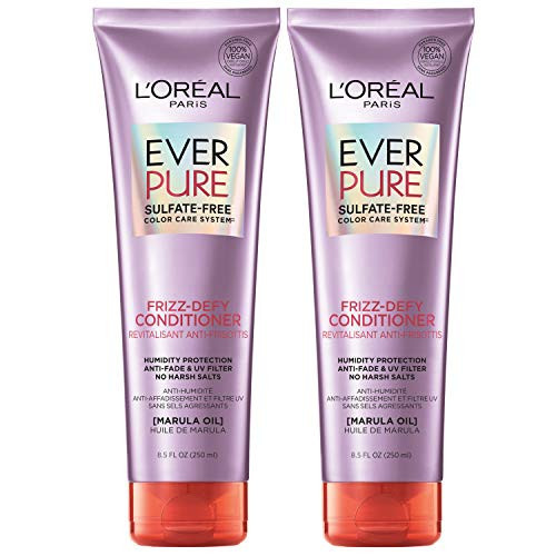 L'Oreal Paris Hair Care EverPure Sulfate Free Frizz Defy Conditioner, with Marula Oil, 2 Count (8.5 Fl; Oz each) (Packaging May Vary) | Amazon (US)