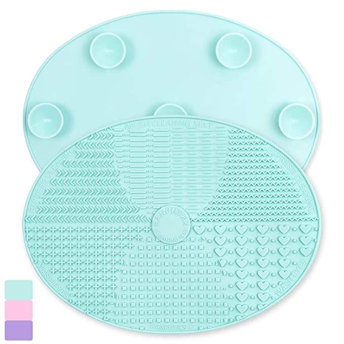 Makeup Brush Cleaner Mat Silicone Brush Cleaning Mat Big Size Make Up Brush Clean Pad with Suctio... | Amazon (US)