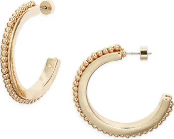 Orb Inset Hoop Earrings | Nordstrom