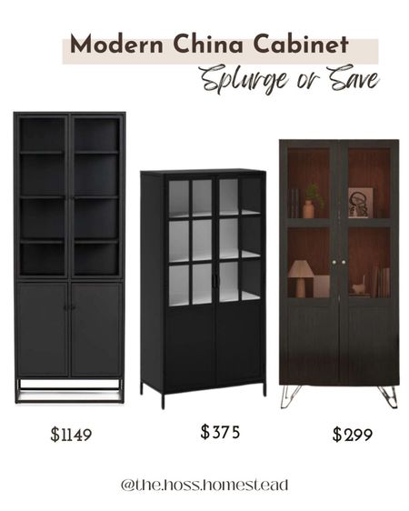 The look of my high end china cabinet from my dining room for less! Here are two great options for displaying your dish-ware, bar accessories and more! 

Look for less, design on a budget,
Black china cabinet, black display cabinet, mid century cabinet 

#LTKhome