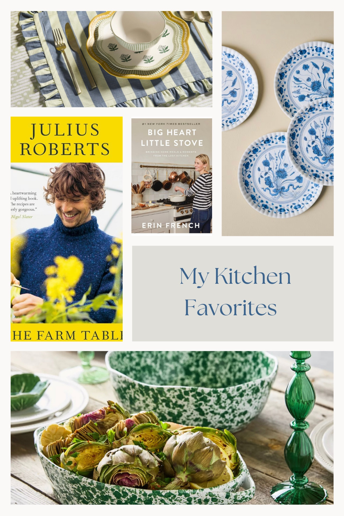 Im spending more time in the kitchen lately- especially when it’s practically too hot to grow flowers over the summer. I’ve always been a cookbook fan but especially now after finding my way around the kitchen and finding cookbooks that not only share their recipes but parts of their life and other practical bits that I can use daily. I’m sharing a couple of my favorites as well as a few kitchen must haves to make your space that much more enjoyable.

#LTKfindsunder50 #LTKhome #LTKfindsunder100