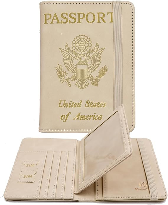 Melsbrinna Rfid Passport Holder for Travel women/Men, Cute Passport Wallet Rfid Blocking Card Slo... | Amazon (US)