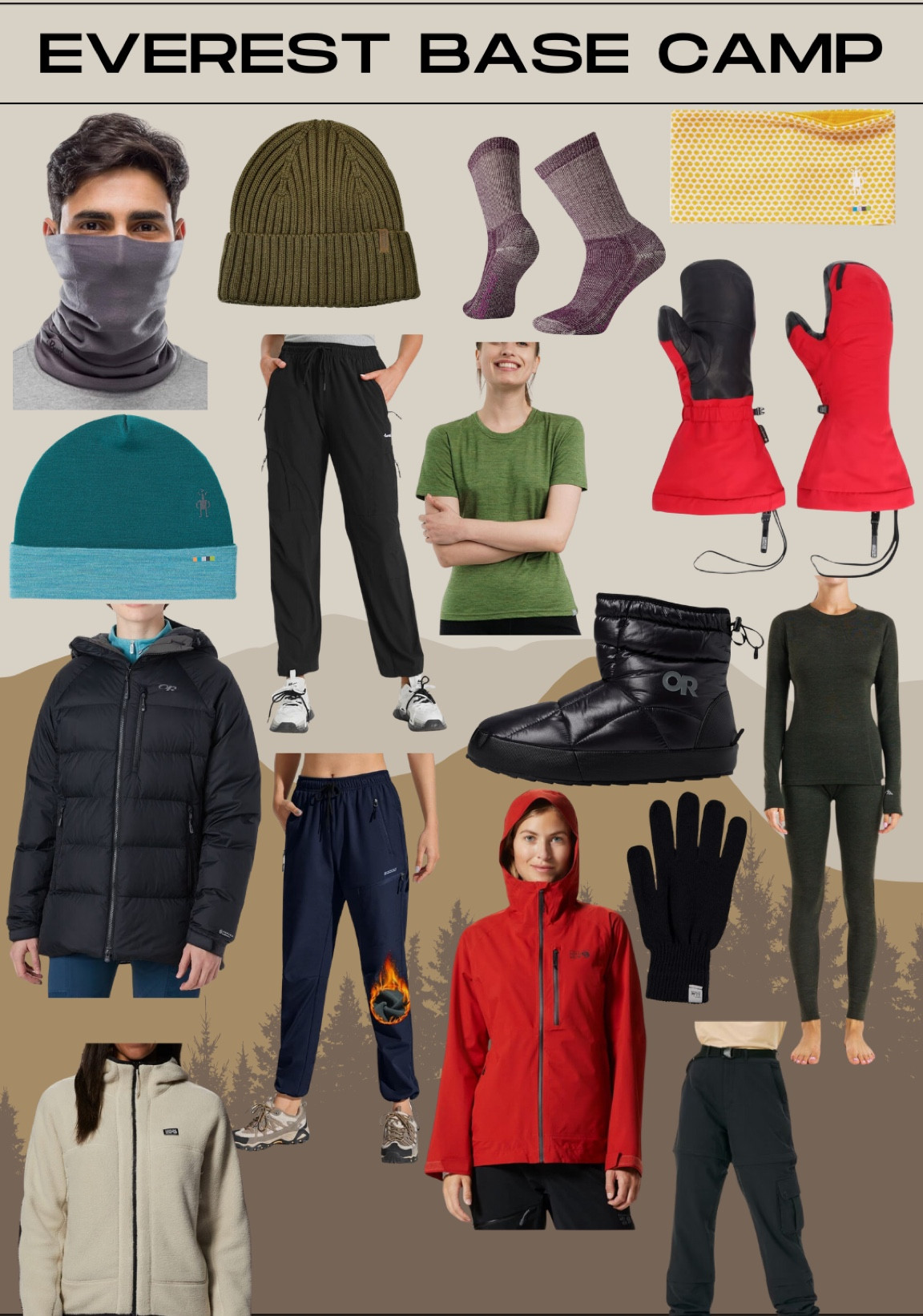 The outfits I packed for Everest base camp, this will be what I wear for 14 days of hiking and trekking. Lots of removable layers and different weights depending the weather. Had to pack light so this is all I get (wish me luck)! 

#LTKtravel #LTKActive #LTKfitness