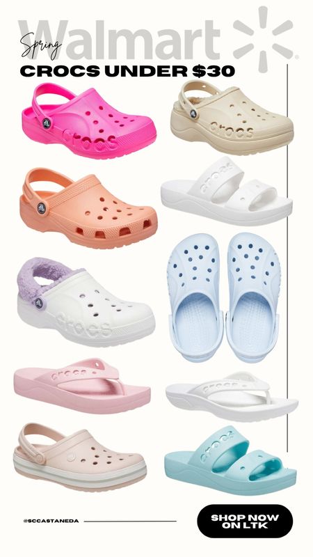 CROCS are back on sale at Walmart!!
These styles are under $30! If you are not sure about sizes because you are in between like me - go up 1/2 a size. Example: 7 1/2? Buy a size 8 
@walmartfashion #walmartfashion #crocs

#LTKfindsunder50 #LTKshoecrush #LTKsalealert