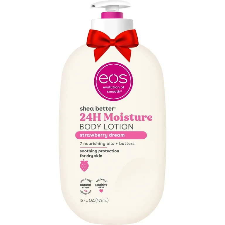 eos Shea Better Body Lotion for Dry Skin, Strawberry Dream, 16 fl oz | Walmart (US)