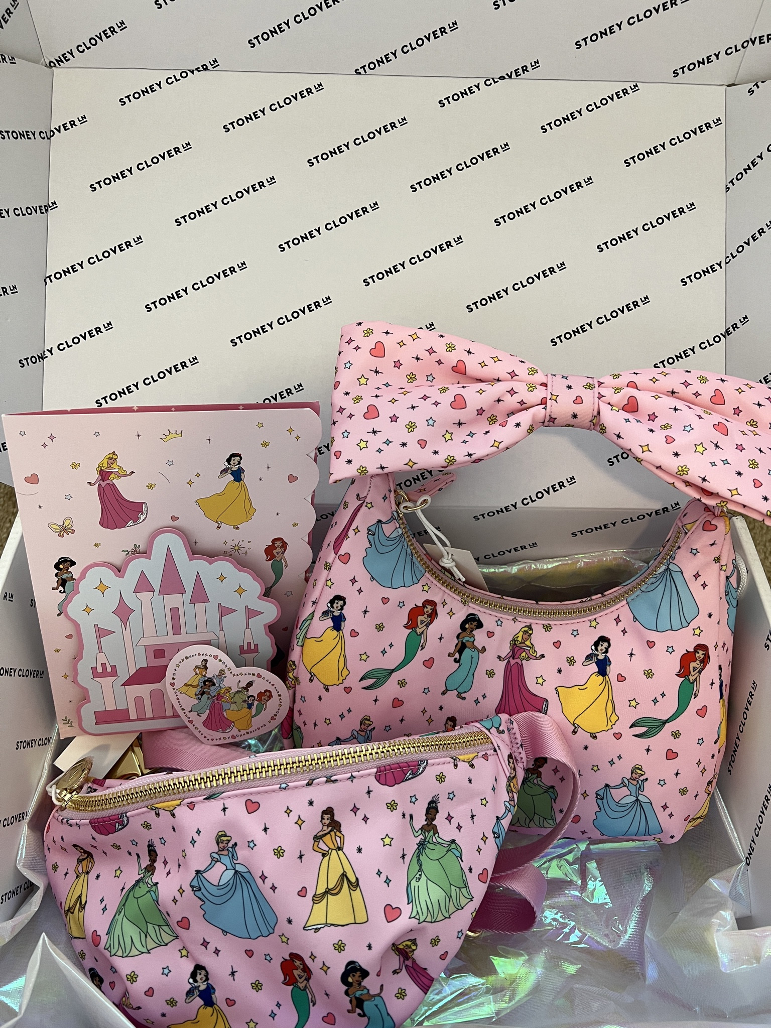 The prettiest purse 💖
.
Disney princess, Disney style, Stoney clover, pink, coquette, soft girl, bows, girly 