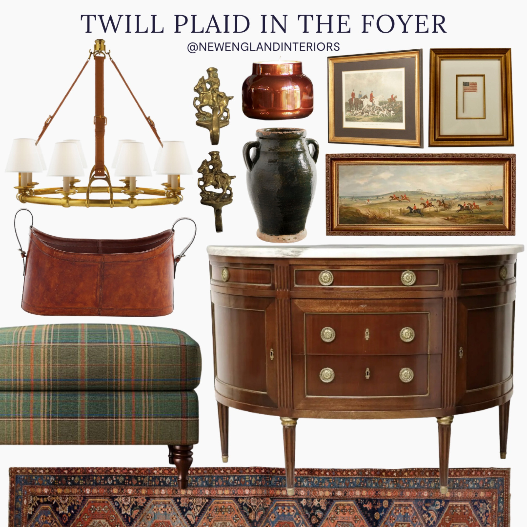 New England Interiors • Twill Plaid In The Foyer • Storage, Rug, Lighting, Ottoman, Wall Art, Candle, Console, Decorative Pieces. 🍂🤎

TO SHOP: Click the link in bio or copy and paste this link in your web browser 

#LTKhome #LTKGiftGuide #LTKHoliday