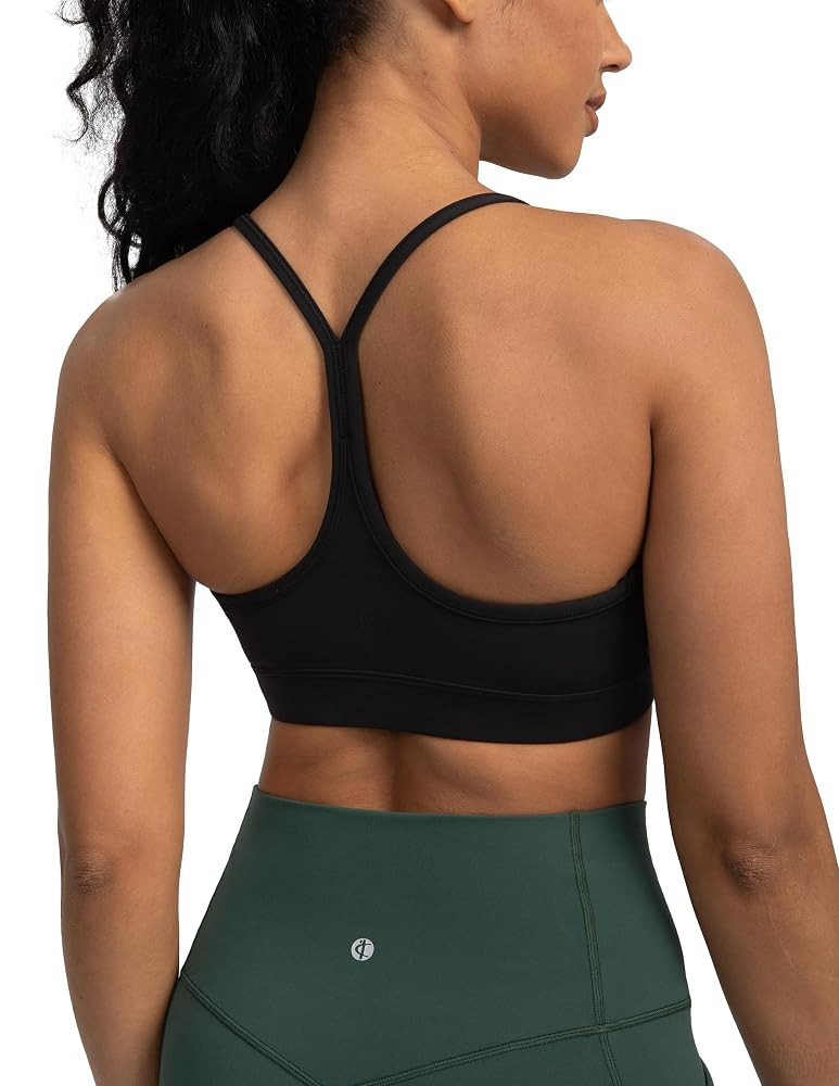 Colorfulkoala Women's Dreamlux Y Back Sports Bra Low Impact Padded Workout Top with Built in Bra ... | Amazon (US)