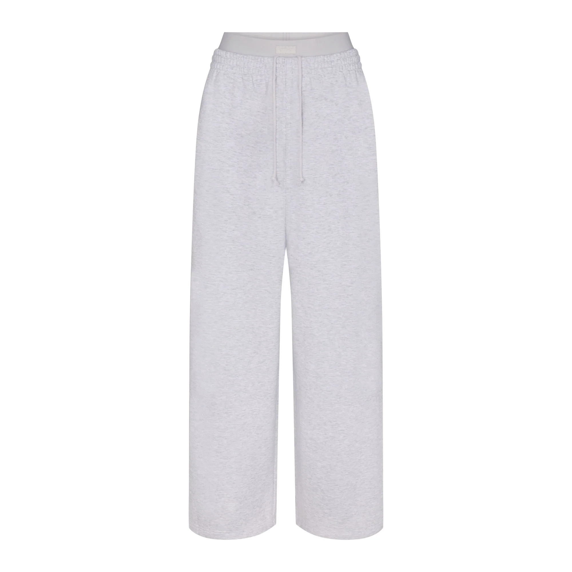 COTTON FLEECE OVERSIZED DOUBLE WAISTBAND PANT | LIGHT HEATHER GREY | SKIMS (US)