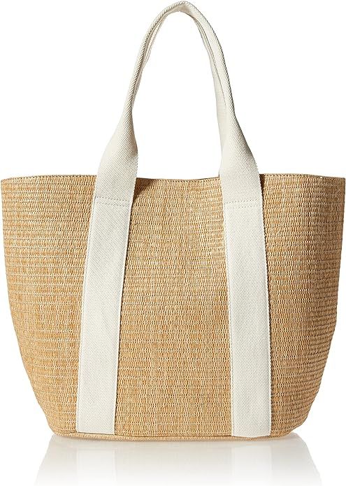 The Drop Tracy Large Canvas Detail Straw Tote | Amazon (US)