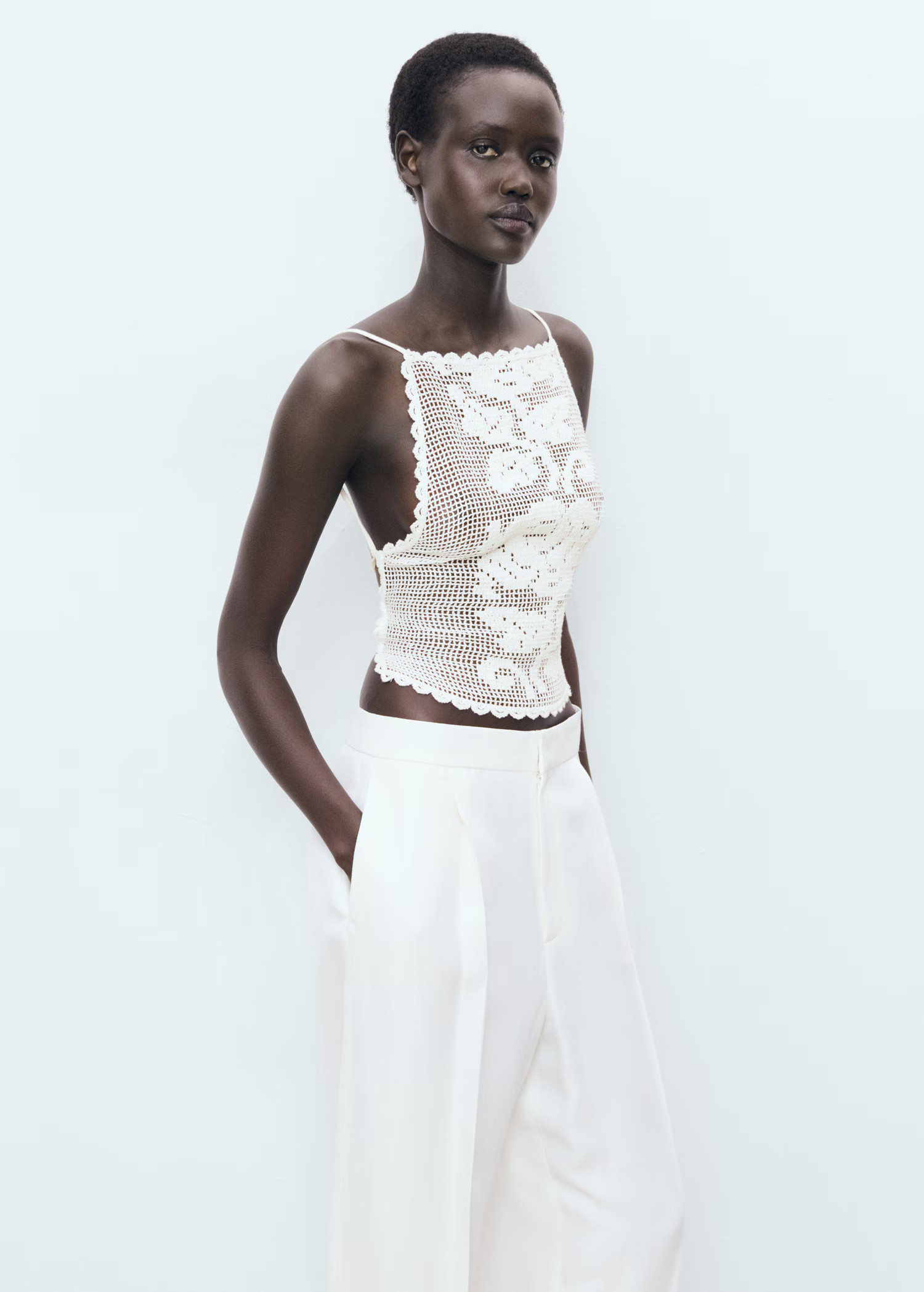 Open-back crochet top - Women | MANGO USA | Mango (US/MX/AU)