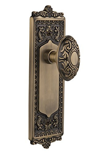 Nostalgic Warehouse Egg & Dart Plate with Victorian Knob, Double Dummy, Antique Brass | Amazon (US)