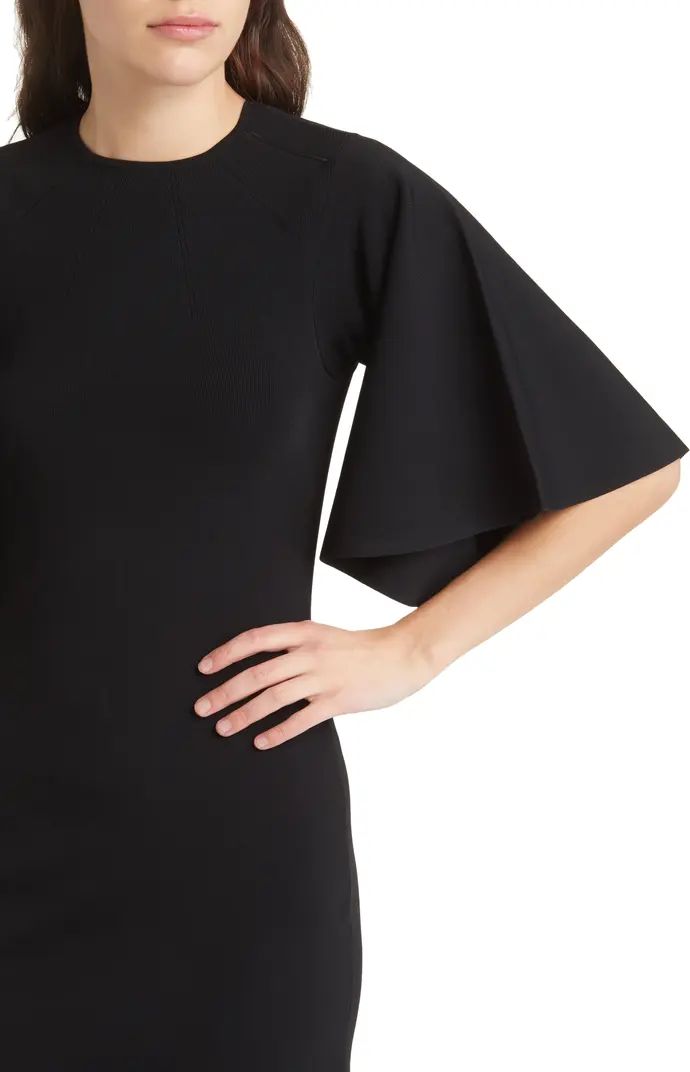 Lounia Fluted Sleeve Body-Con Sweater Dress | Nordstrom