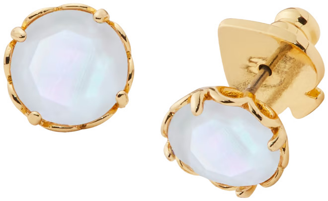 Kate Spade New York Gold-Tone Color Cubic Zirconia Stud Earrings - Macy's | Macy's