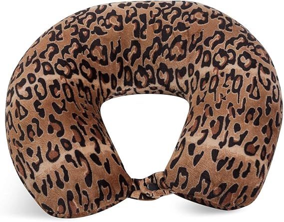 World's Best Feather Soft Microfiber Neck Pillow, Leopard | Amazon (US)