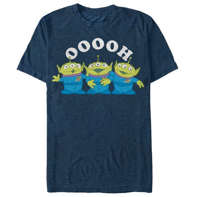 Men's Toy Story Oooh Squeeze Aliens T-Shirt - Navy Blue - Medium | Target