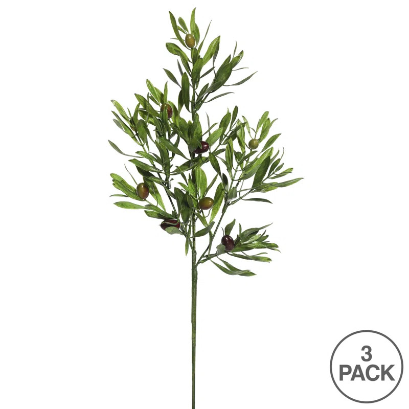 Leaf Olive Spray (Set of 3) | Wayfair North America