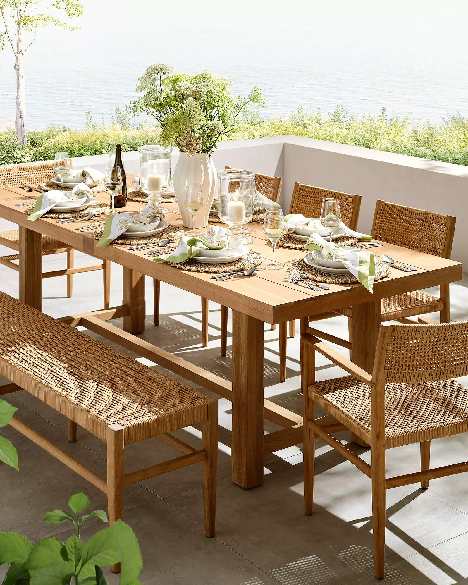 Augustine Dining Table with Tiburon Dining Set | Serena and Lily