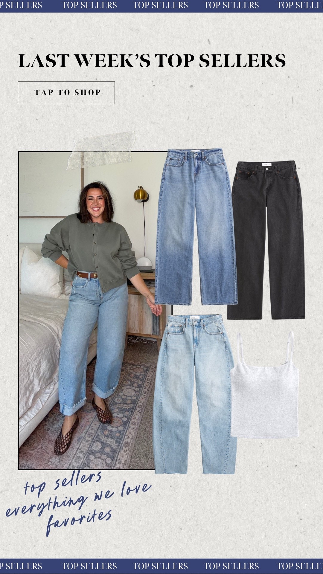 Last weeks top sellers! Abercrombie denim! Low rise ultra loose in medium and washed black, high rise barrel in light. Size 30R in both! Bra free tank size M

#LTKSeasonal #LTKMidsize #LTKootd