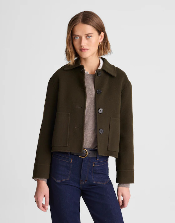 Double-Faced Cropped Chore Jacket | Madewell