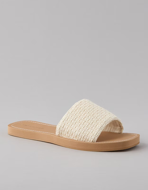 AE Textured Slide Sandal | American Eagle Outfitters (US & CA)