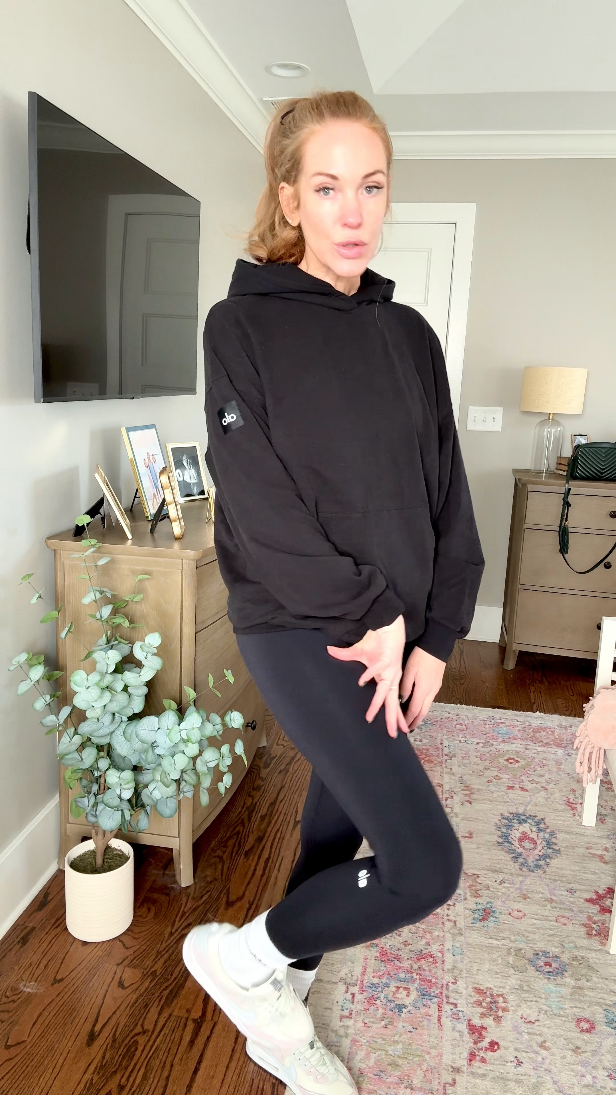 Black Friday shopping in my black leggings and hoodie from Alo! Love how cozy and cozy this sweatshirt is and these leggings are thick and warm! Plus, my Nike sneakers are on sale!

#LTKSaleAlert #LTKWatchNow #LTKCyberWeek