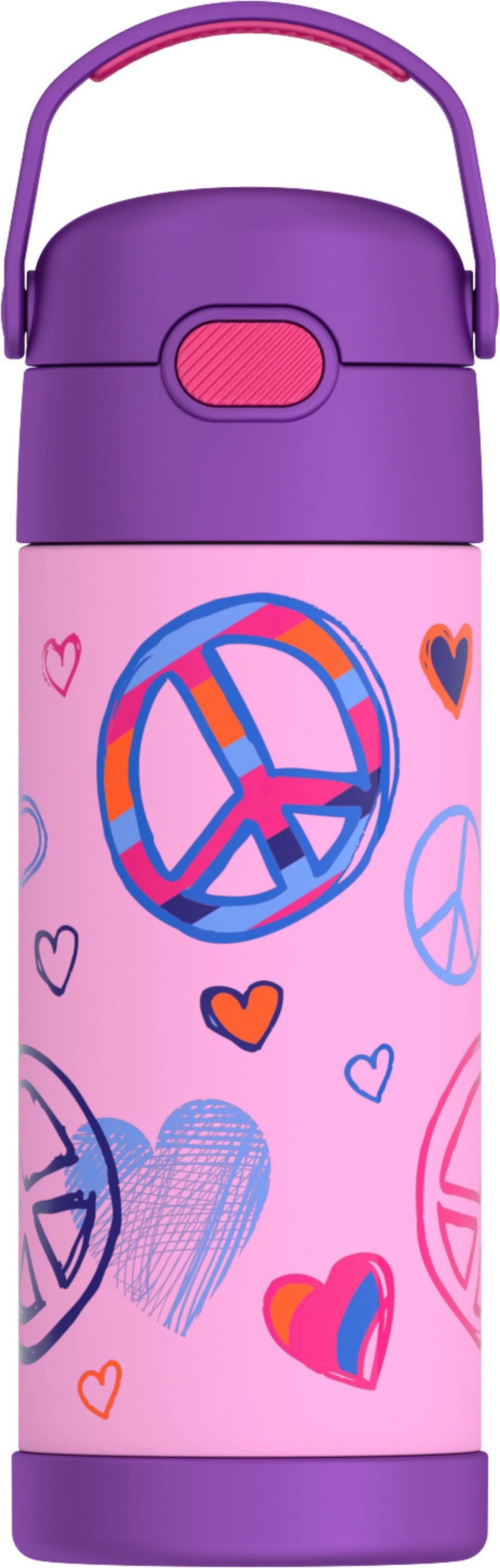 Thermos Stainless Steel Funtainer Water Bottle with Straw, Peace, 14 Fluid Ounces - Walmart.com | Walmart (US)