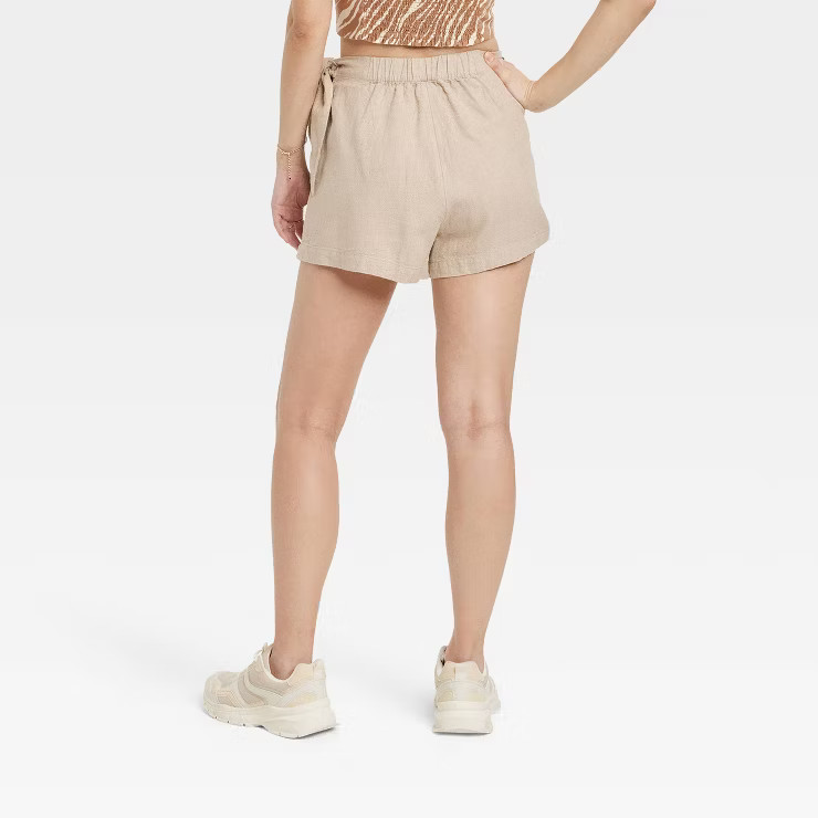 Women's High-Rise Pull-On Linen Shorts - A New Day™ | Target