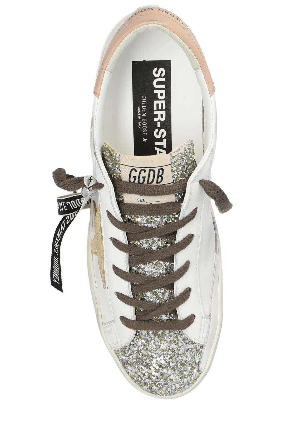 Golden Goose Deluxe Brand Star Patch Glittered Sneakers | Cettire Global