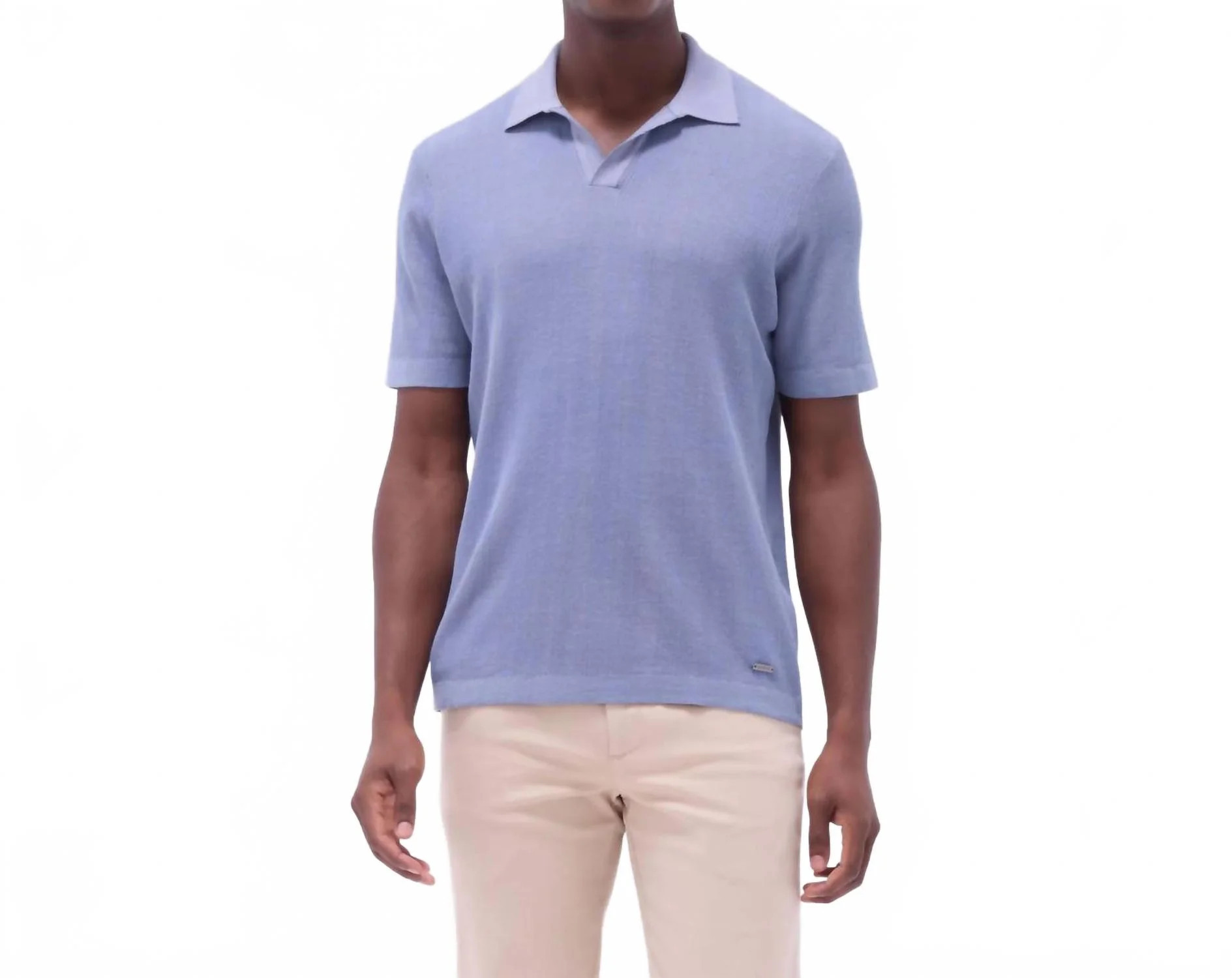 Johnny Collar Knit Polo Sweater In Lilac | Shop Simon