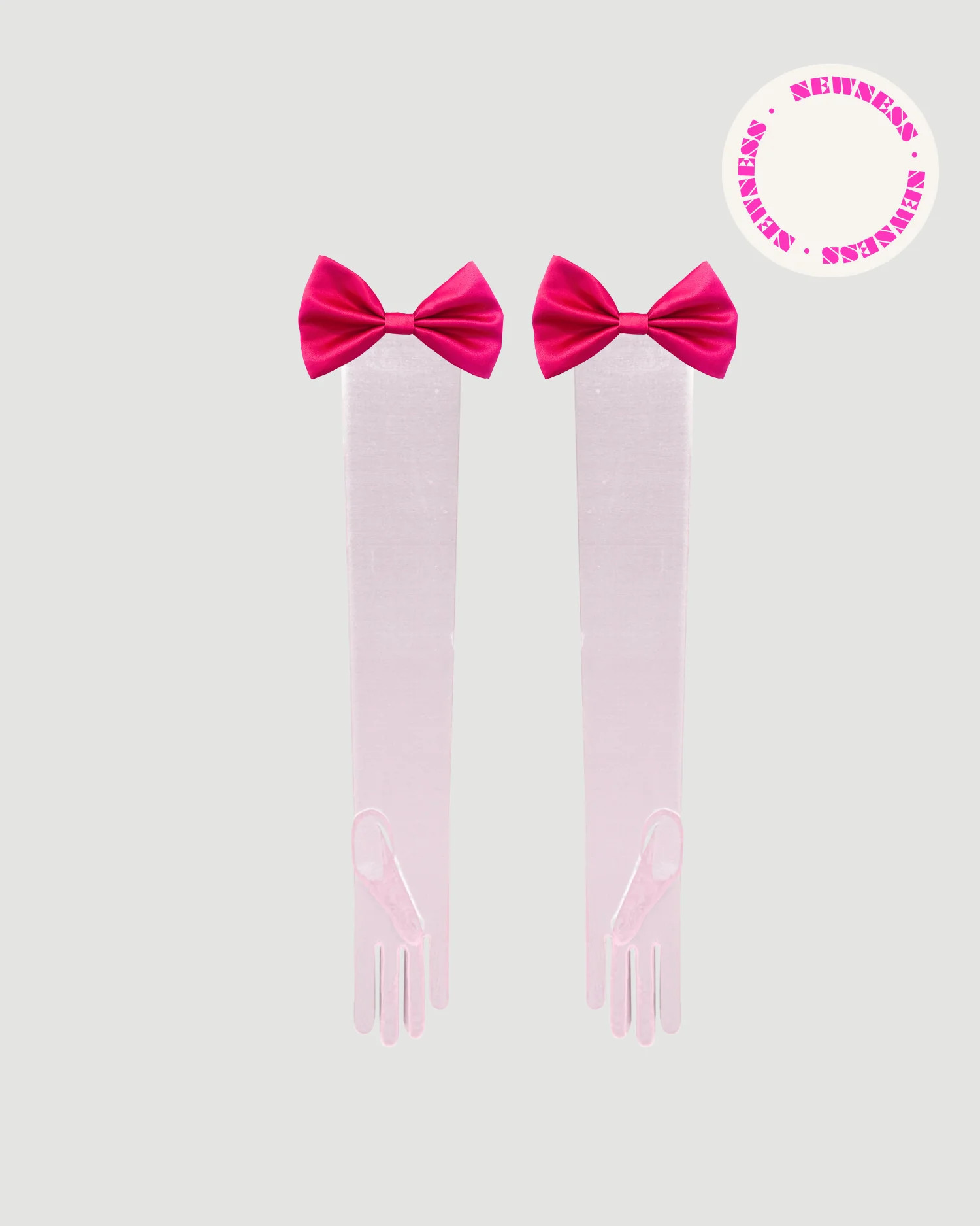 Pink Bow Sheer Gloves | Gigi & Olive