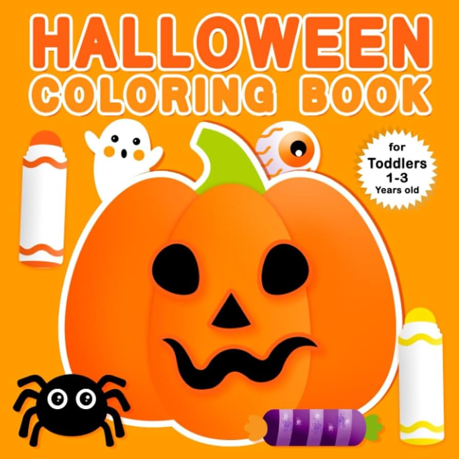 Halloween Coloring Book: For Toddlers 1-3 Years Old | Fun and Easy Halloween Coloring Pages Fille... | Amazon (US)