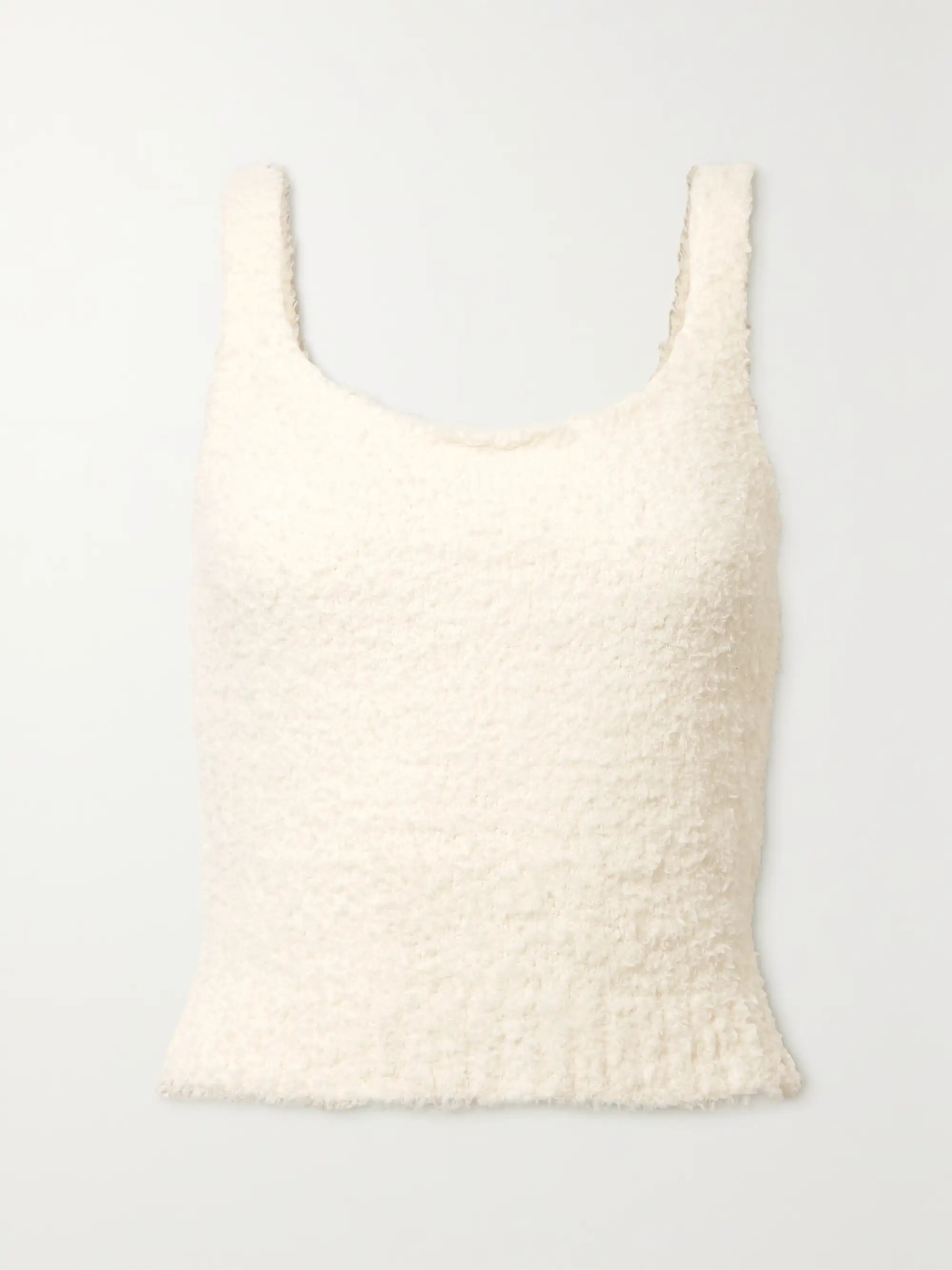 White Cozy Knit bouclé tank - Bone | SKIMS | NET-A-PORTER | NET-A-PORTER (UK & EU)
