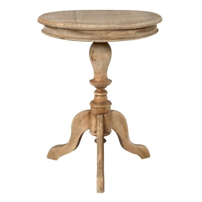 Round Natural Wood Noam Accent Table | World Market