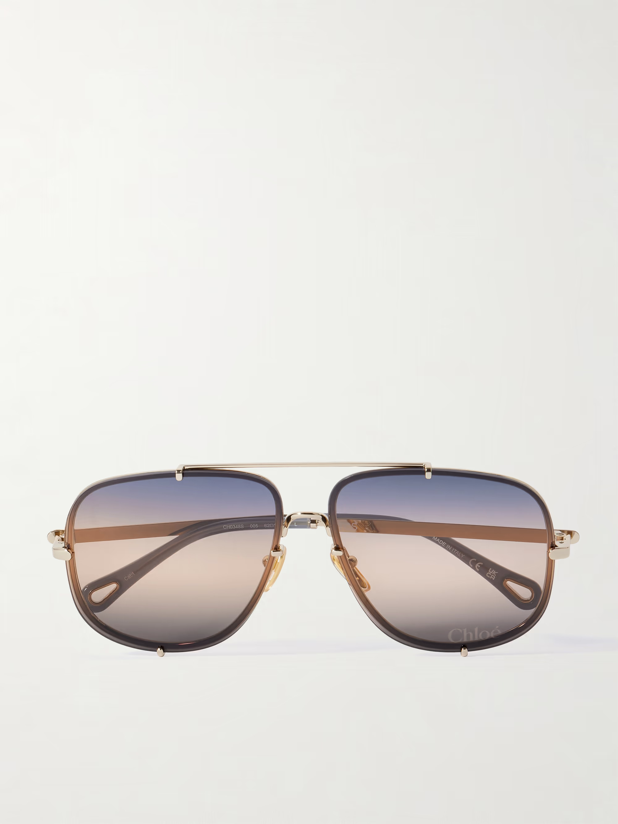 Ivy aviator-style gold-tone sunglasses | NET-A-PORTER (US)