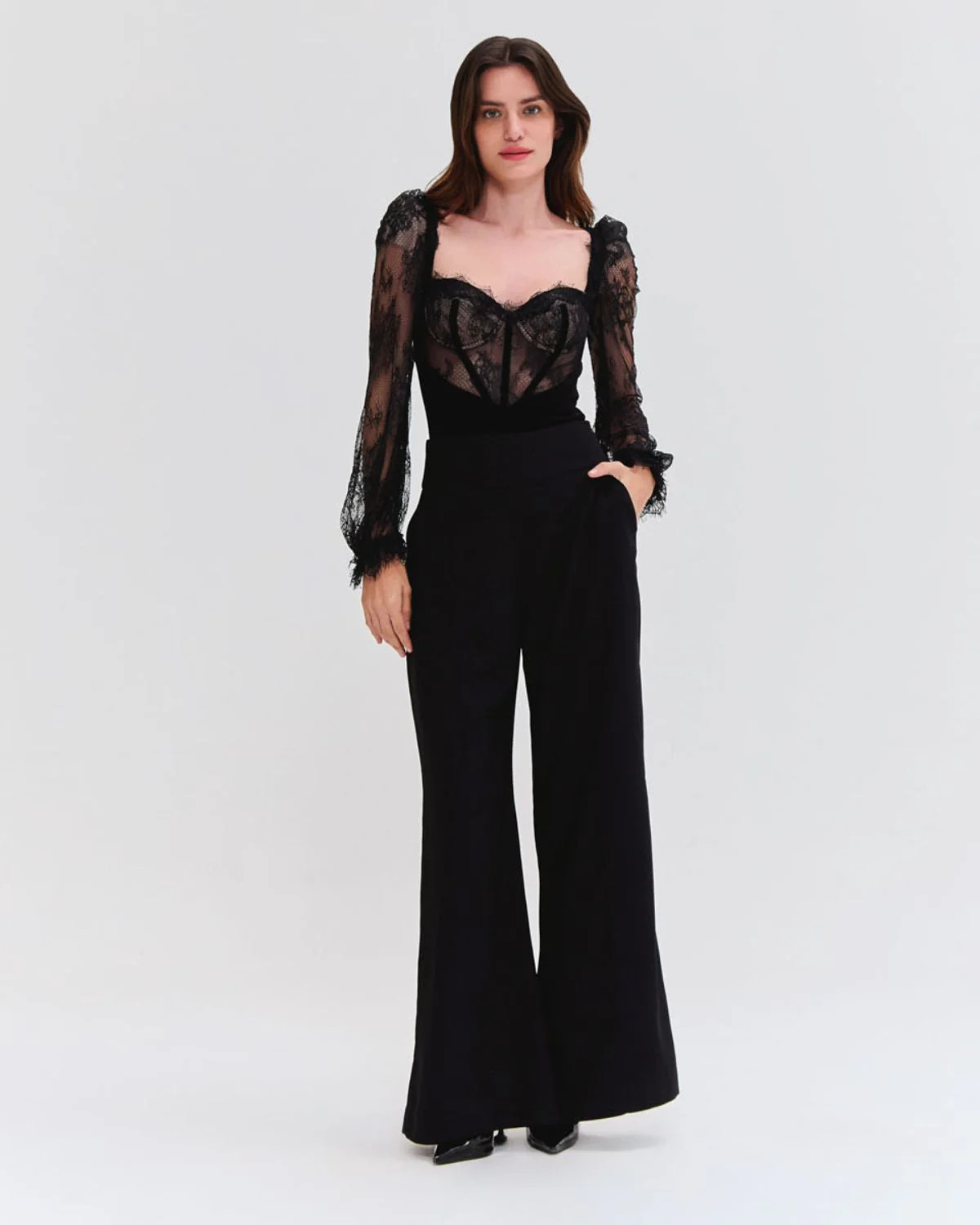 WIDE LEG CREPE PANT | PatBO
