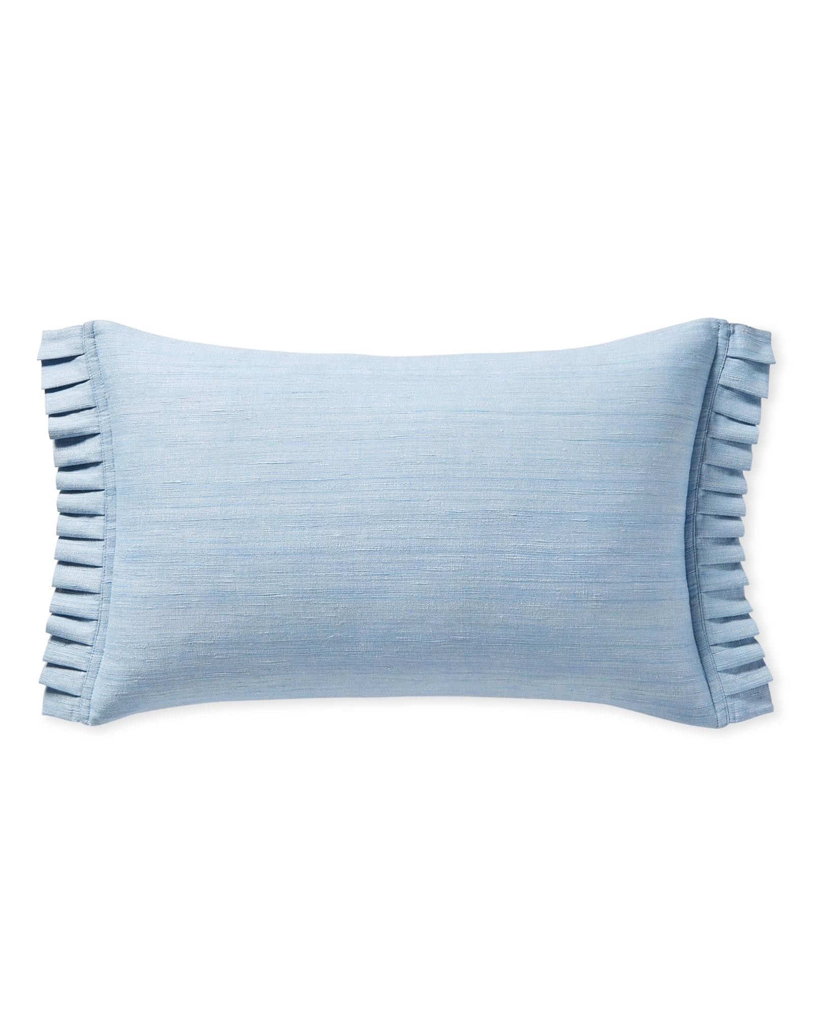 Coastal Blue Silk Cotton Pillow Cover | Serena and Lily